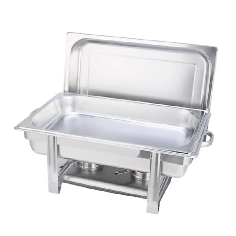 9" Silver Stainless Steel Chafing Dish With Stand Homeroots Kitchen & Dining