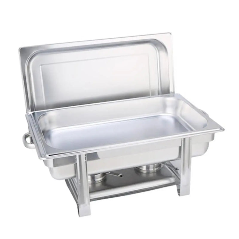 9" Silver Stainless Steel Chafing Dish With Stand Homeroots Kitchen & Dining