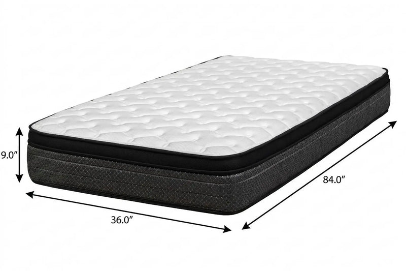 9" Split California King Foam Medium Euro Top Foam Mattress Homeroots Bed & Bath