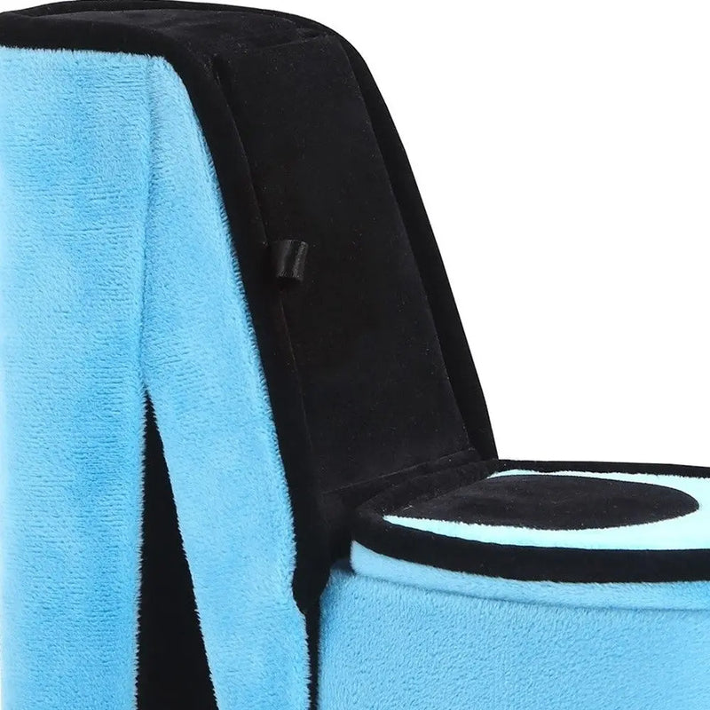 9" Turquoise And Black Velvet High Heel Jewelry Box Homeroots Organization