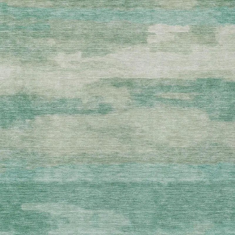 9' X 12' Aqua And Teal Blue Abstract Washable Indoor Outdoor Area Rug Homeroots Outdoor