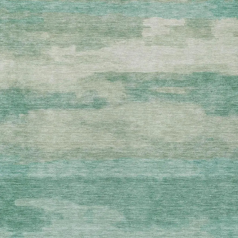 9' X 12' Aqua And Teal Blue Abstract Washable Indoor Outdoor Area Rug Homeroots Outdoor