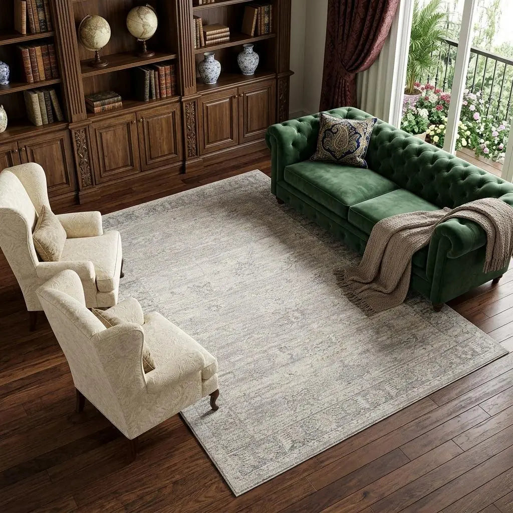 9' X 12' Beige And Blue Abstract Area Rug Homeroots Home Decor