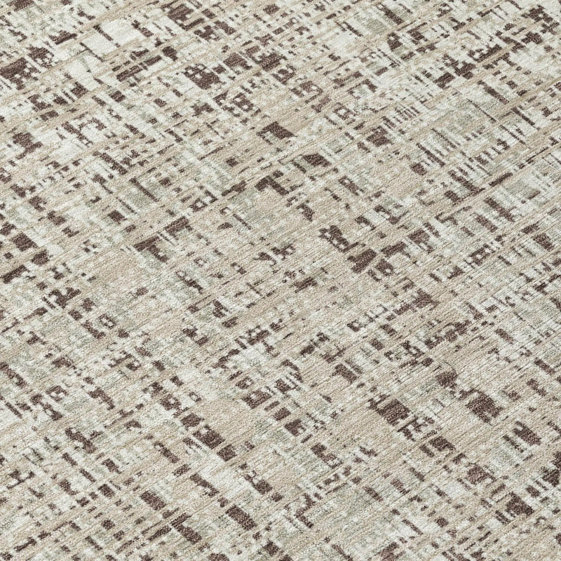 9' X 12' Beige And Brown Abstract Washable Indoor Outdoor Area Rug Homeroots Outdoor