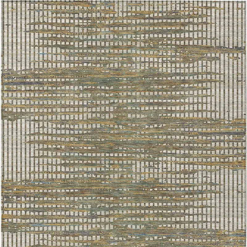 9' X 12' Beige And Brown Abstract Washable Indoor Outdoor Area Rug Homeroots Outdoor