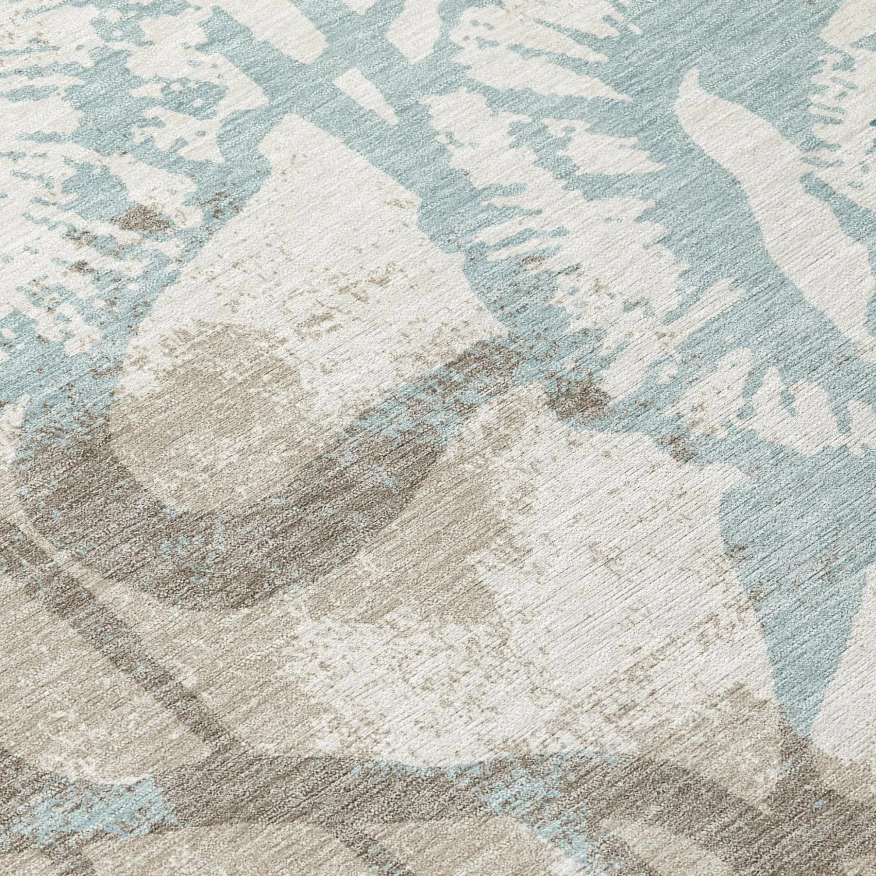 9' X 12' Beige And Brown Floral Washable Indoor Outdoor Area Rug Homeroots Outdoor