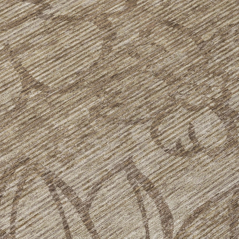 9' X 12' Beige And Brown Floral Washable Indoor Outdoor Area Rug Homeroots Outdoor