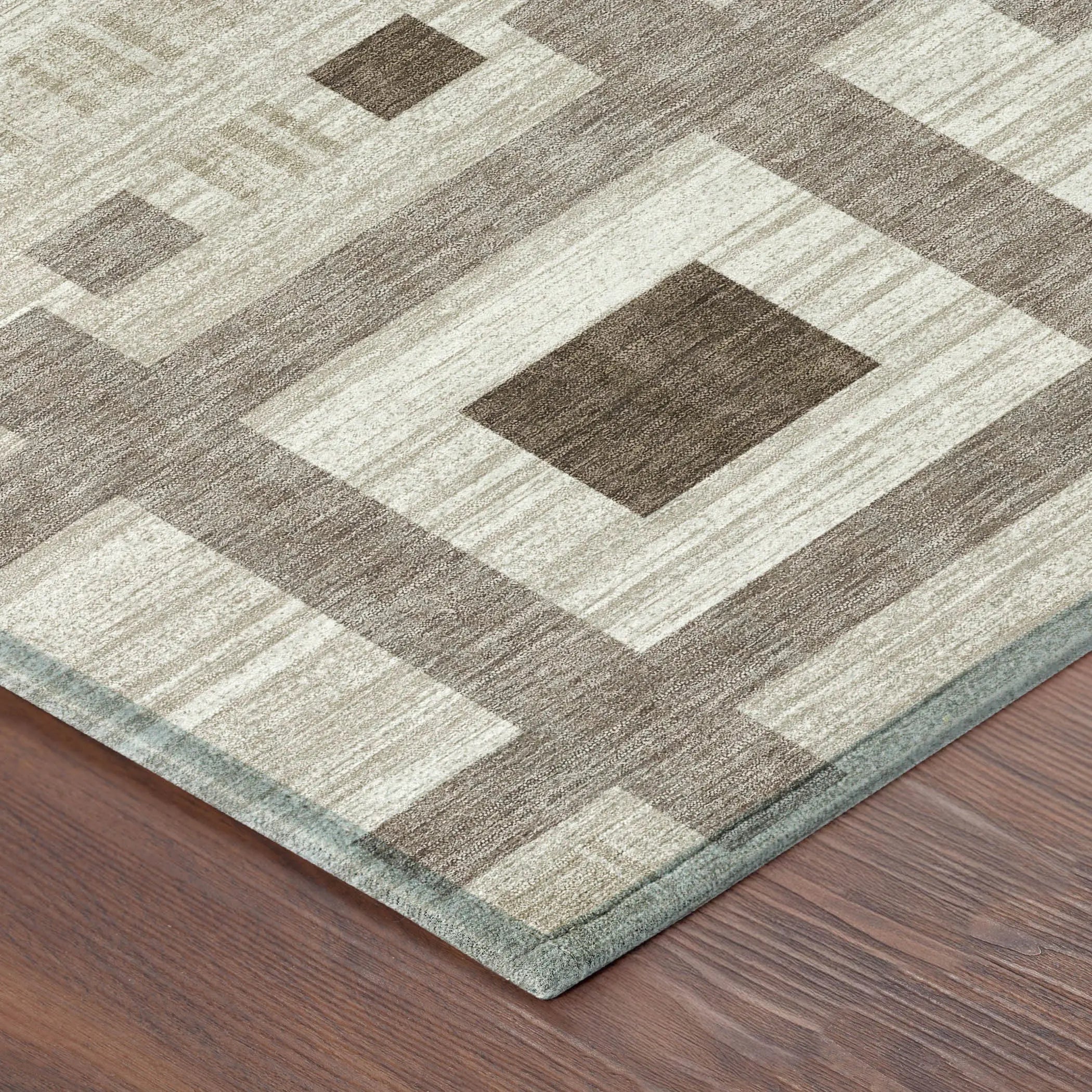 9' X 12' Beige And Brown Geometric Washable Indoor Outdoor Area Rug Homeroots Outdoor