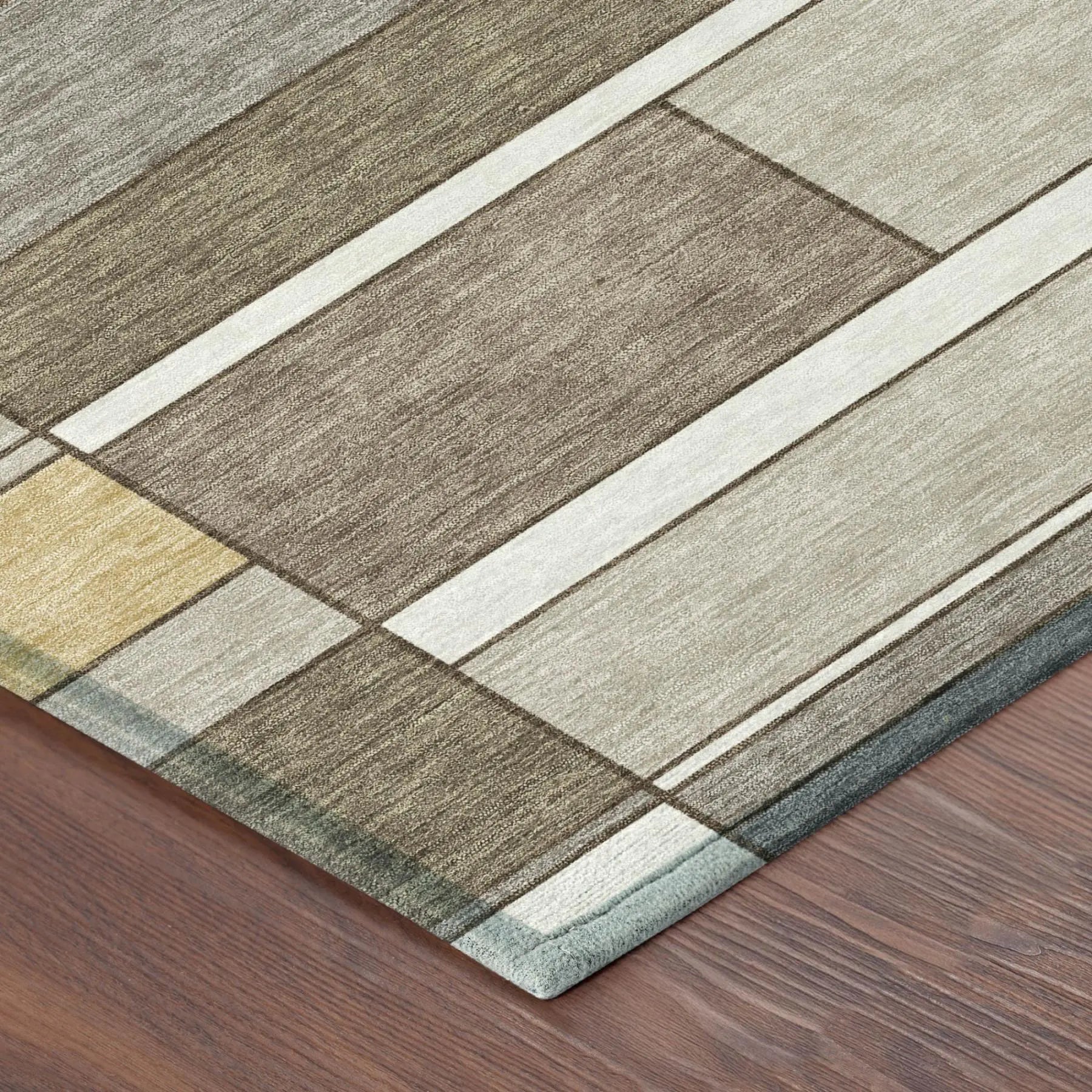9' X 12' Beige And Brown Geometric Washable Indoor Outdoor Area Rug Homeroots Outdoor