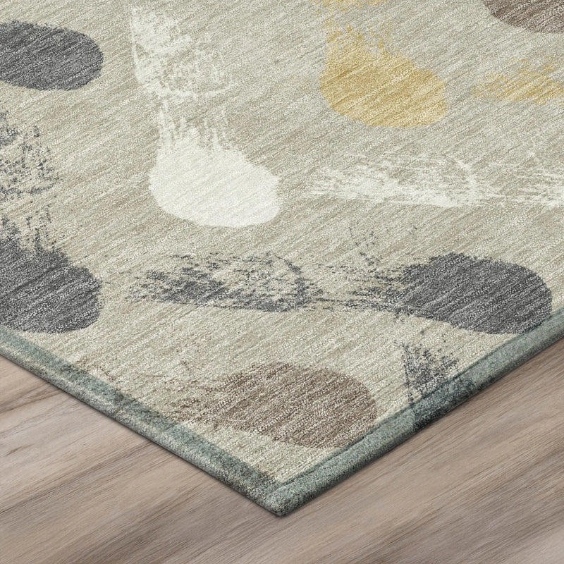 9' X 12' Beige And Brown Geometric Washable Indoor Outdoor Area Rug Homeroots Outdoor
