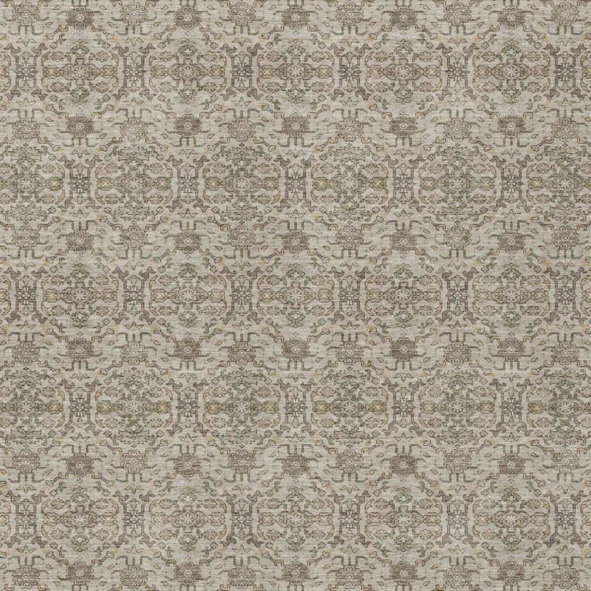 9' X 12' Beige And Brown Oriental Washable Indoor Outdoor Area Rug Homeroots Outdoor