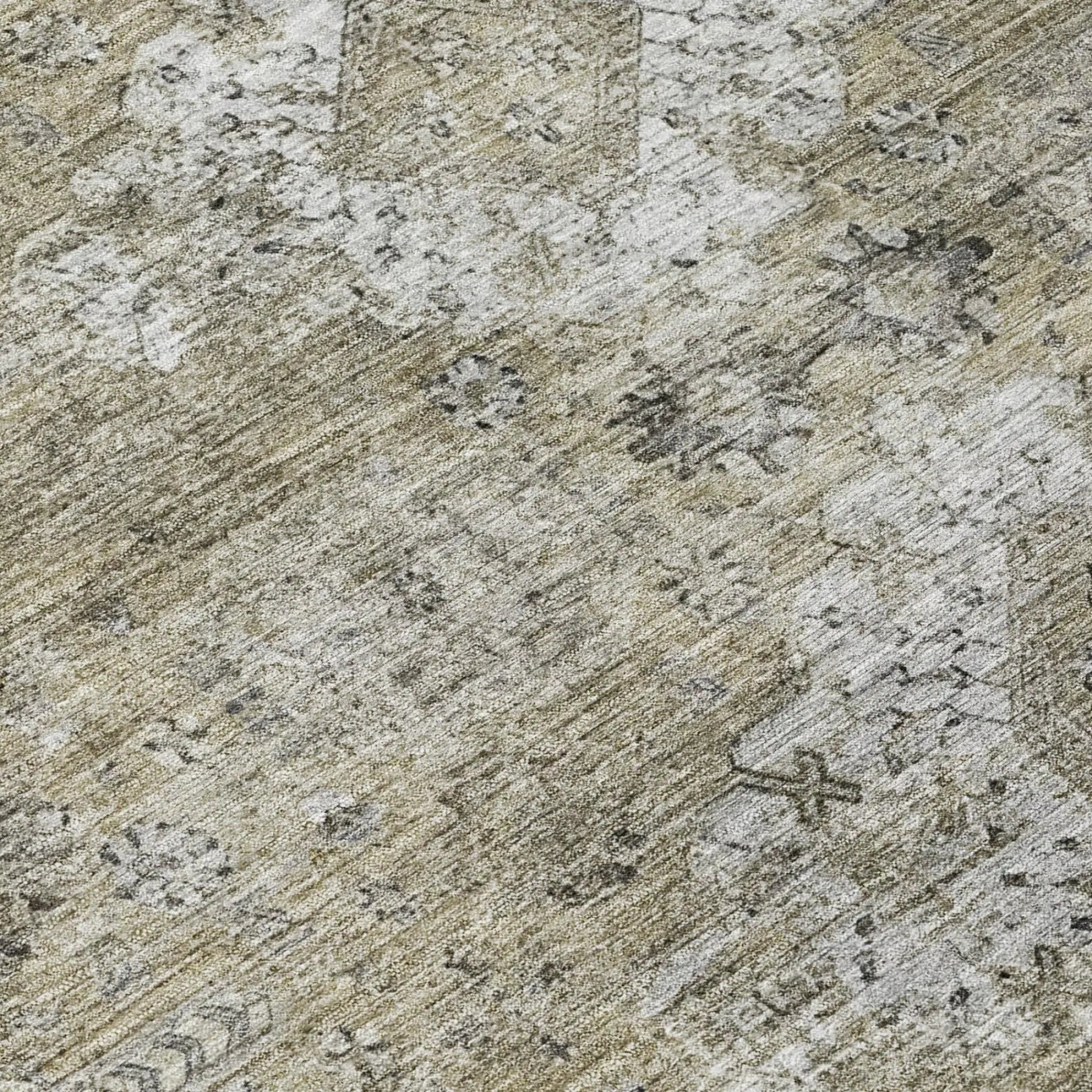 9' X 12' Beige And Brown Oriental Washable Indoor Outdoor Area Rug Homeroots Outdoor