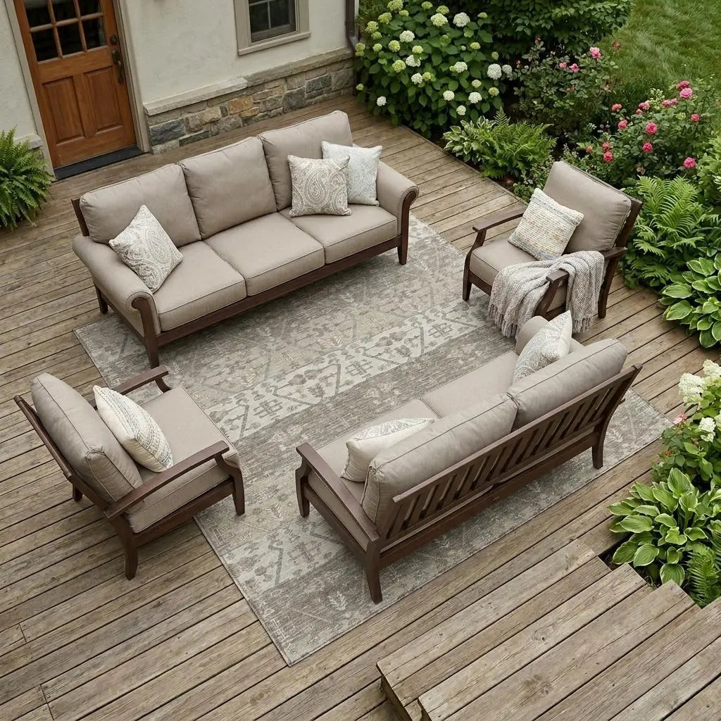 9' X 12' Beige And Brown Oriental Washable Indoor Outdoor Area Rug Homeroots Outdoor