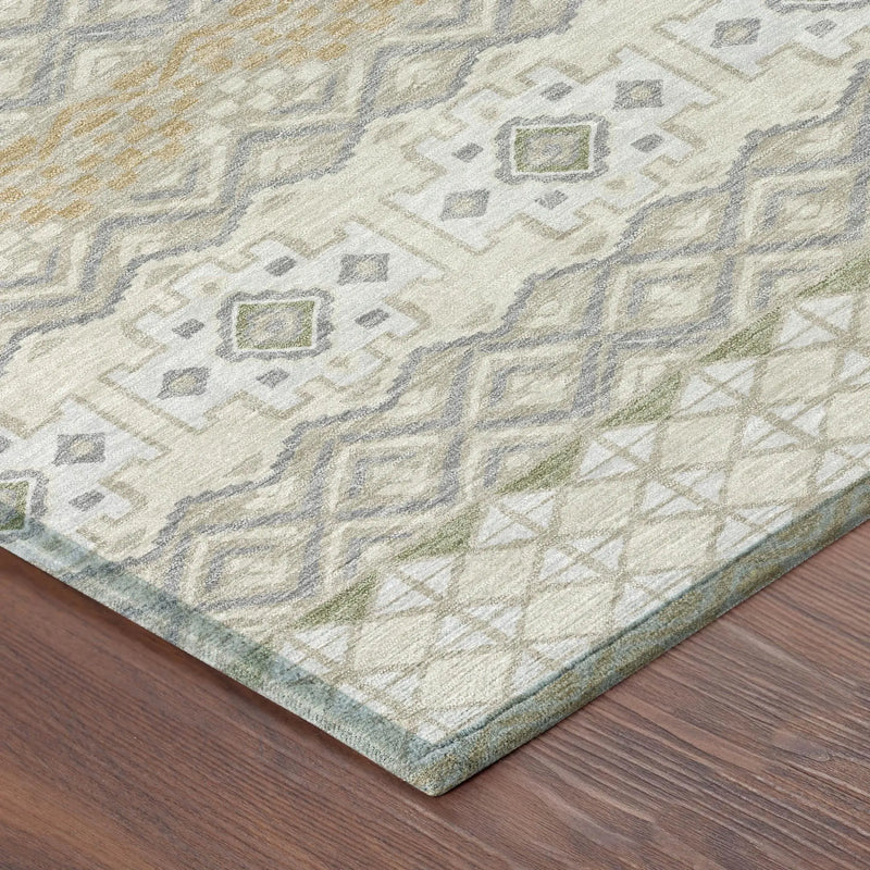 9' X 12' Beige And Brown Striped Washable Indoor Outdoor Area Rug Homeroots Outdoor