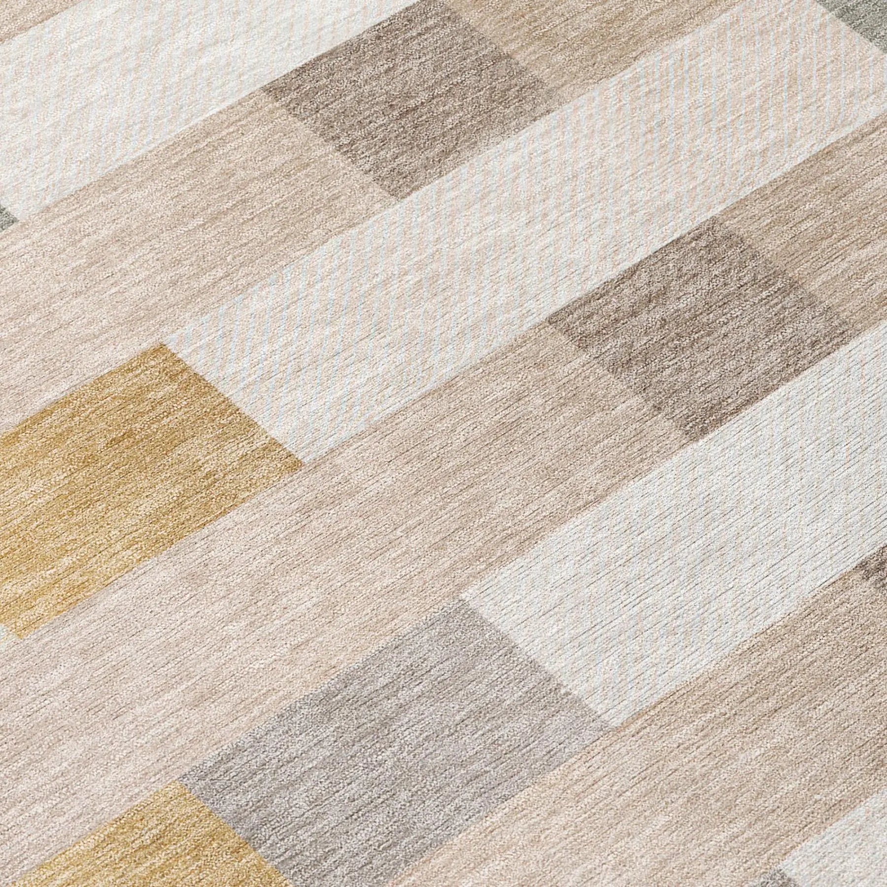 9' X 12' Beige And Brown Striped Washable Indoor Outdoor Area Rug Homeroots Outdoor