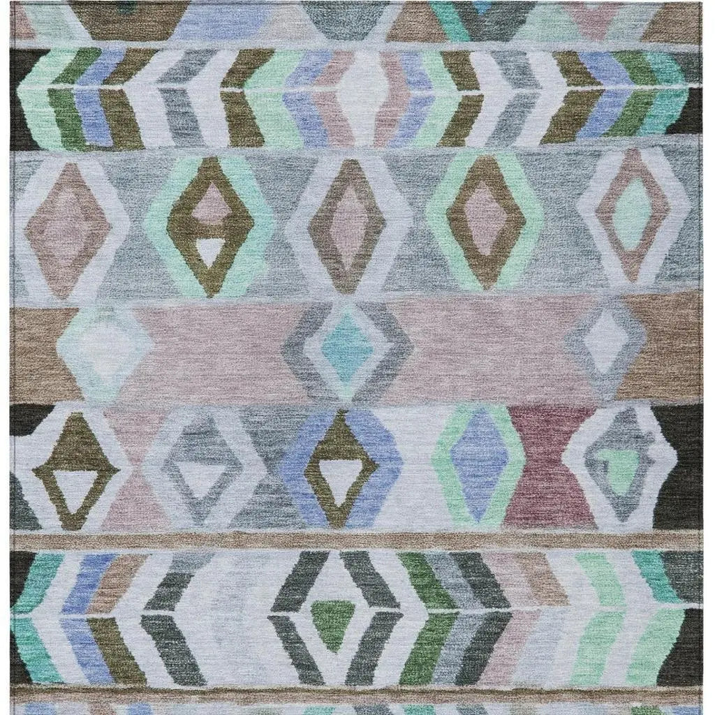 9' X 12' Beige And Brown Tribal Washable Indoor Outdoor Area Rug Homeroots Outdoor