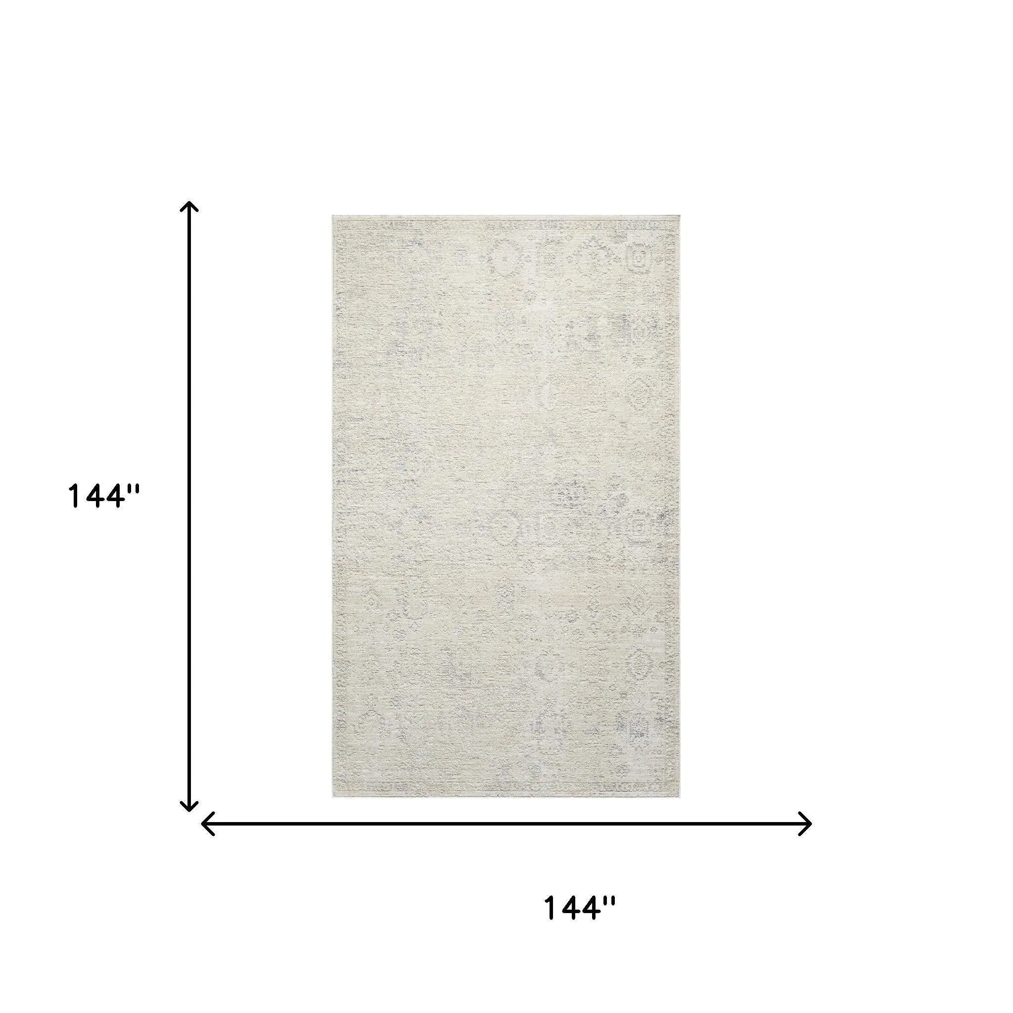 9' X 12' Beige And Gray Abstract Area Rug Homeroots Home Decor