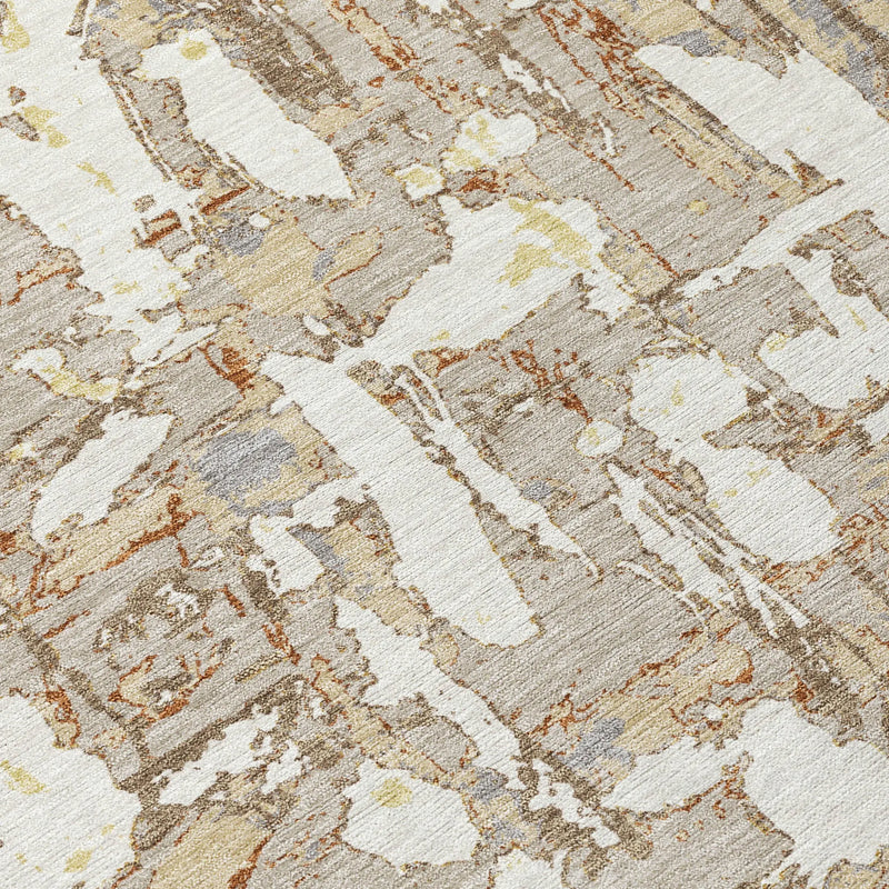 9' X 12' Beige And Gray Abstract Washable Indoor Outdoor Area Rug Homeroots Outdoor