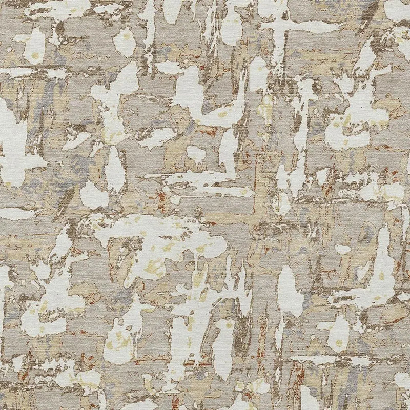 9' X 12' Beige And Gray Abstract Washable Indoor Outdoor Area Rug Homeroots Outdoor