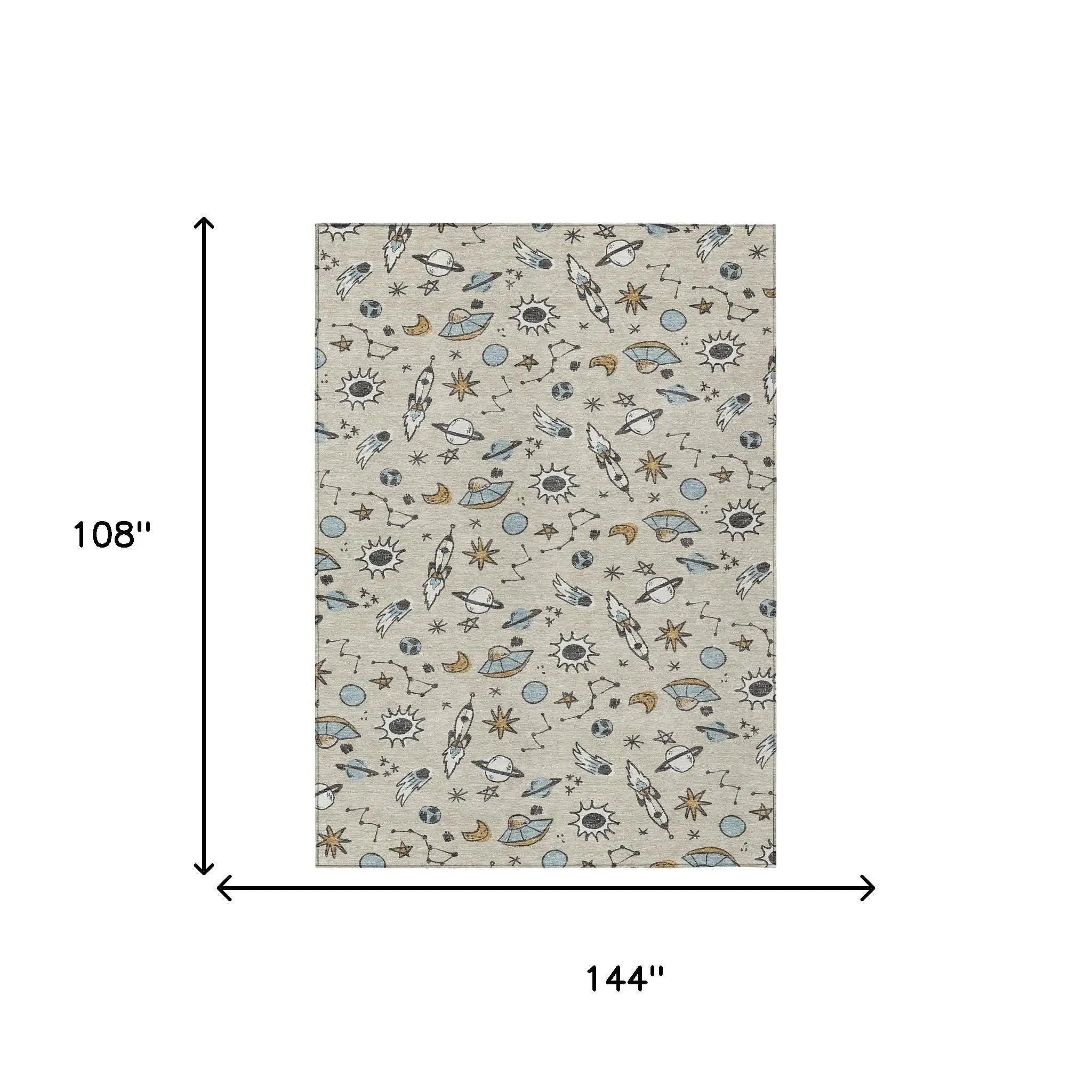 9' X 12' Beige And Gray Animal Print Washable Indoor Outdoor Area Rug Homeroots Outdoor