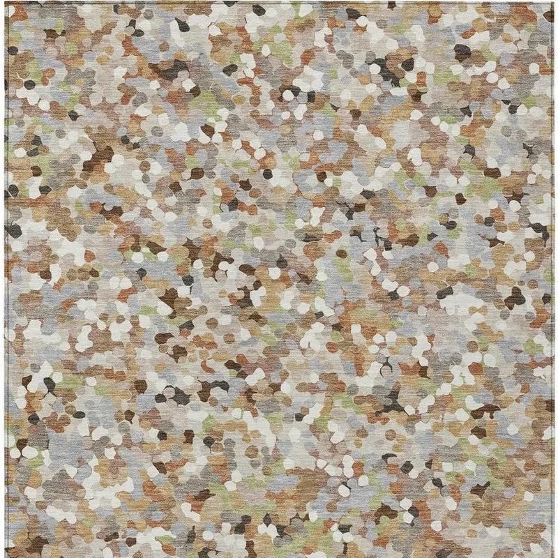 9' X 12' Beige And Gray Geometric Washable Indoor Outdoor Area Rug Homeroots Outdoor