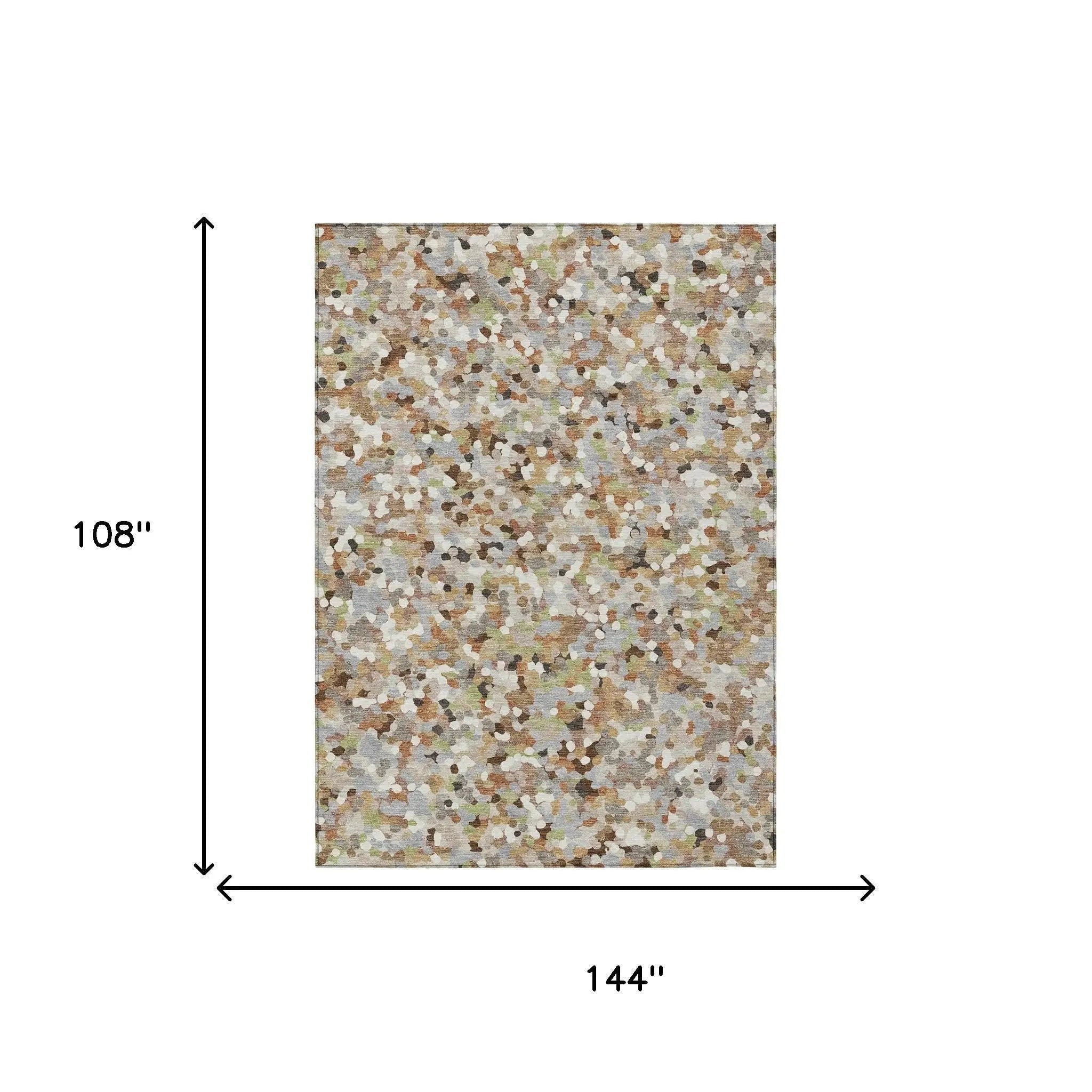 9' X 12' Beige And Gray Geometric Washable Indoor Outdoor Area Rug Homeroots Outdoor