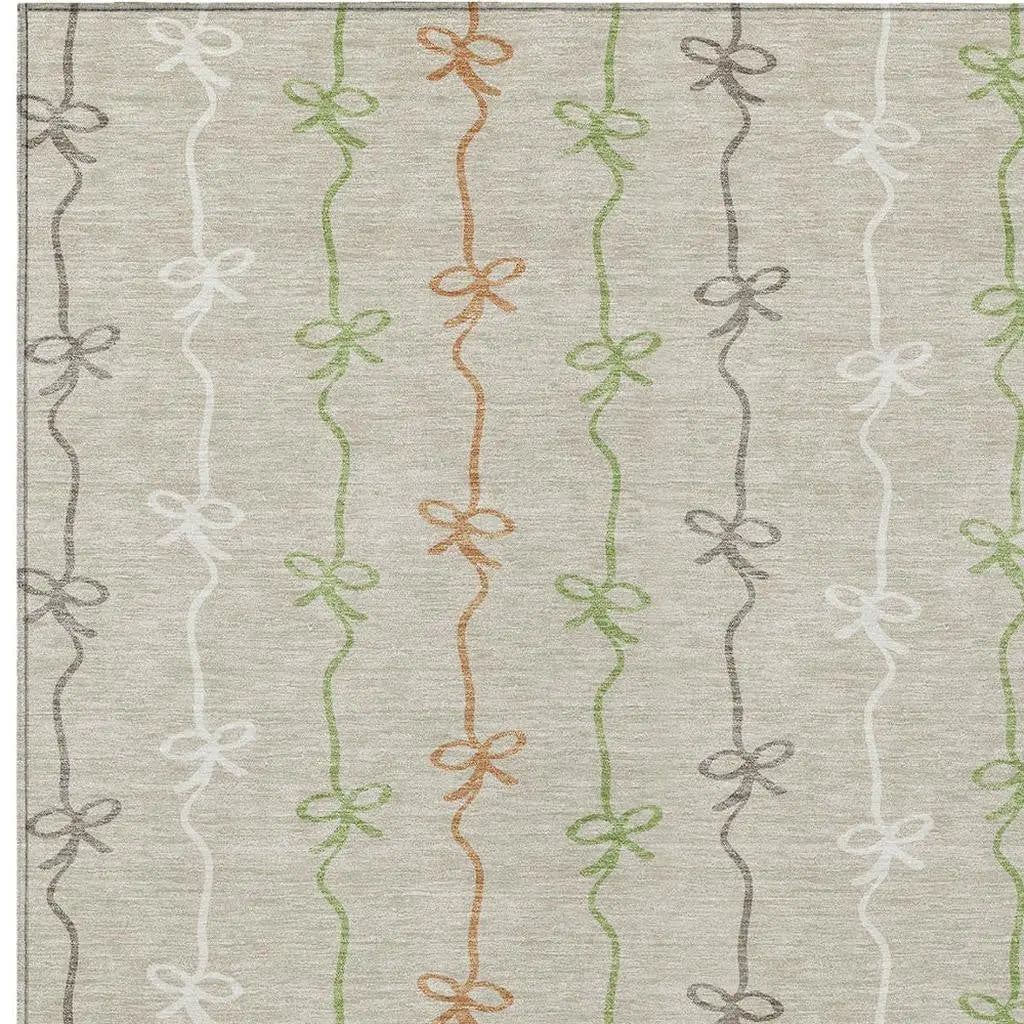9' X 12' Beige And Gray Southwestern Washable Indoor Outdoor Area Rug Homeroots Outdoor