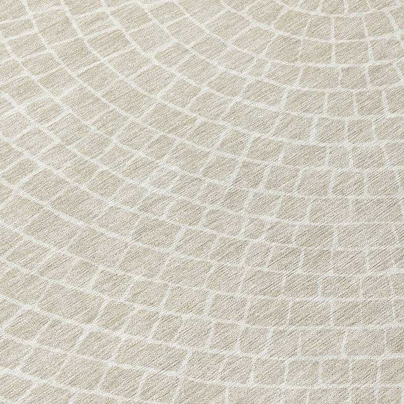 9' X 12' Beige And Ivory Geometric Washable Indoor Outdoor Area Rug Homeroots Outdoor