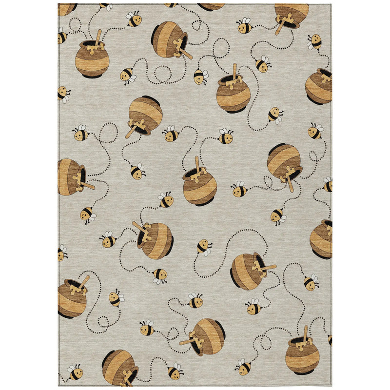 9' X 12' Beige And Ivory Geometric Washable Indoor Outdoor Area Rug Homeroots Outdoor