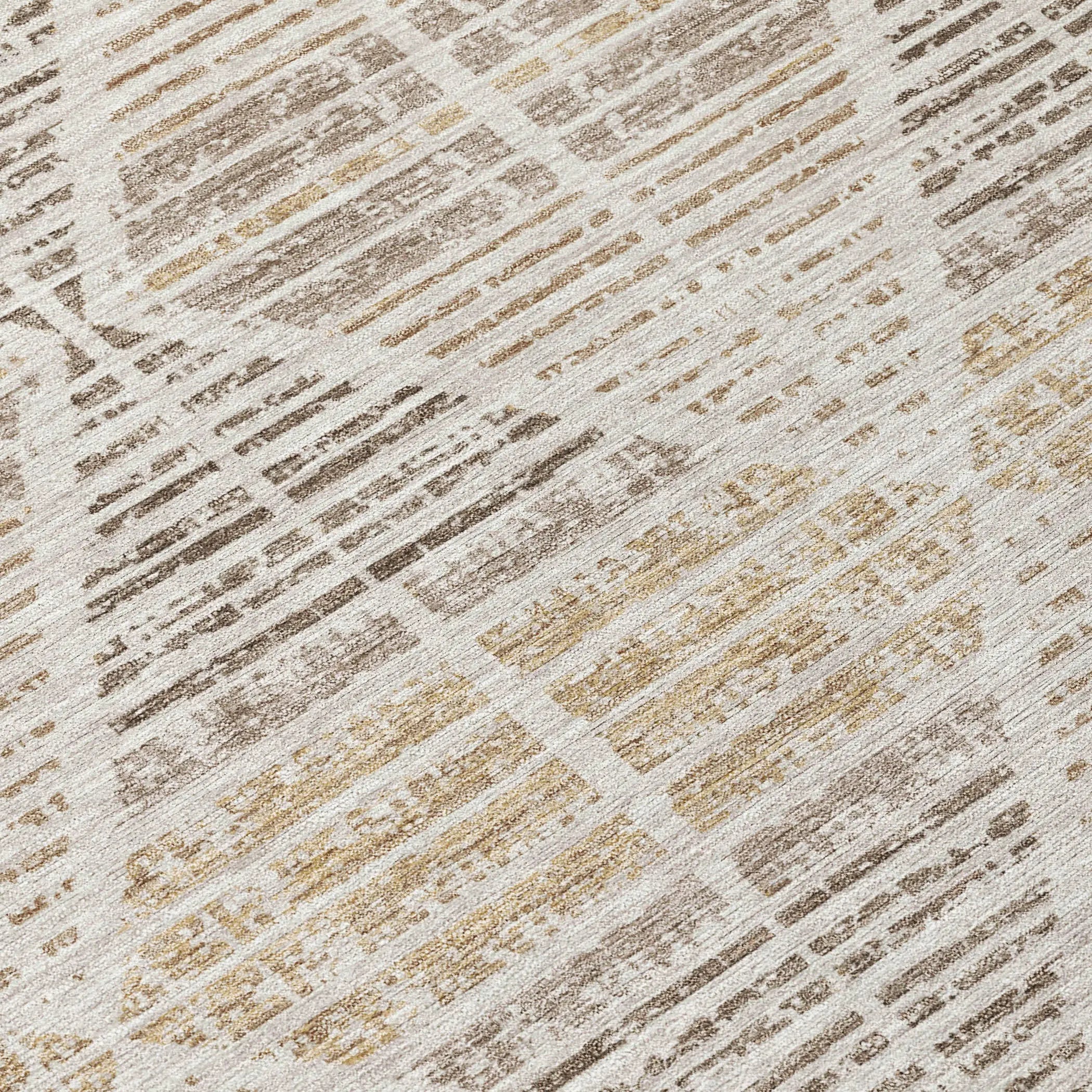 9' X 12' Beige And Ivory Geometric Washable Indoor Outdoor Area Rug Homeroots Outdoor
