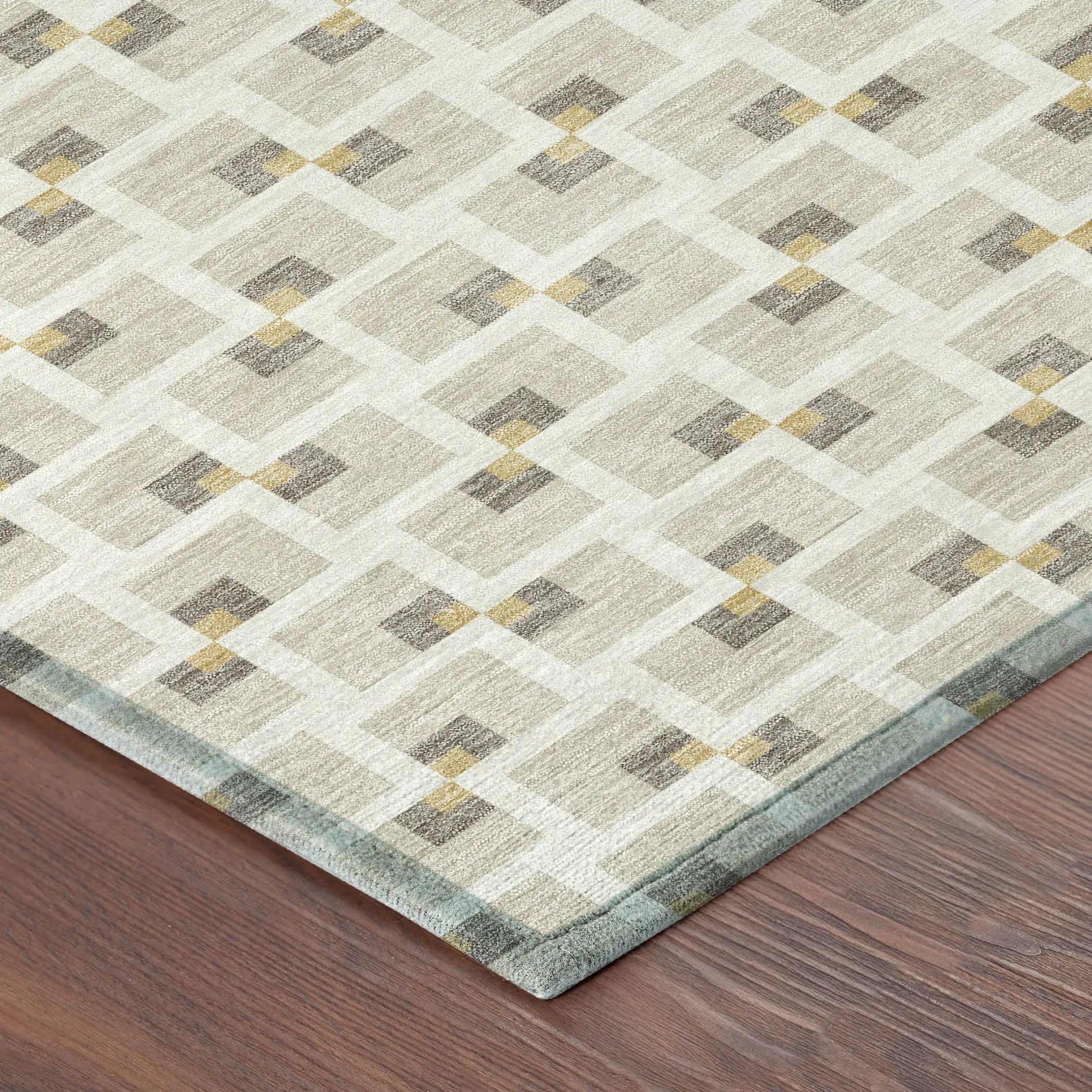9' X 12' Beige And Ivory Geometric Washable Indoor Outdoor Area Rug Homeroots Outdoor