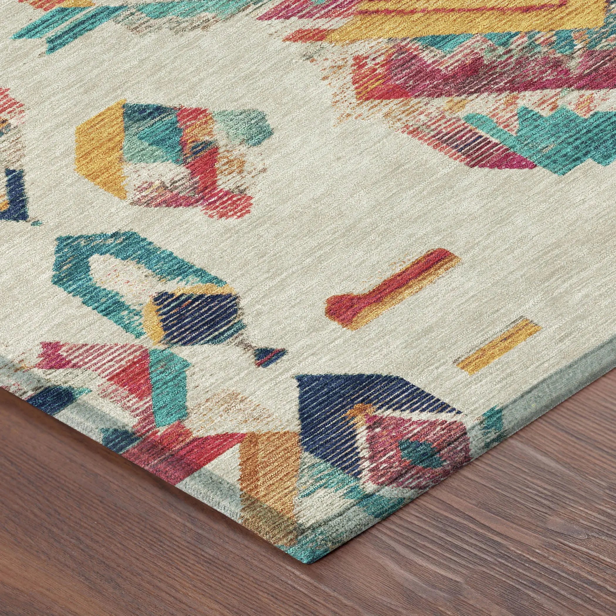 9' X 12' Beige And Ivory Tribal Washable Indoor Outdoor Area Rug Homeroots Outdoor