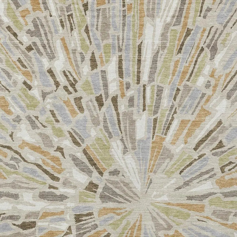 9' X 12' Beige And Taupe Abstract Washable Indoor Outdoor Area Rug Homeroots Outdoor