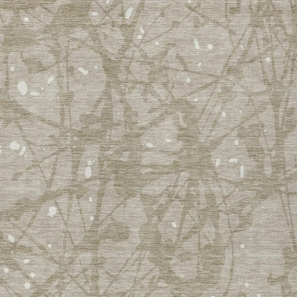 9' X 12' Beige And Taupe Abstract Washable Indoor Outdoor Area Rug Homeroots Outdoor