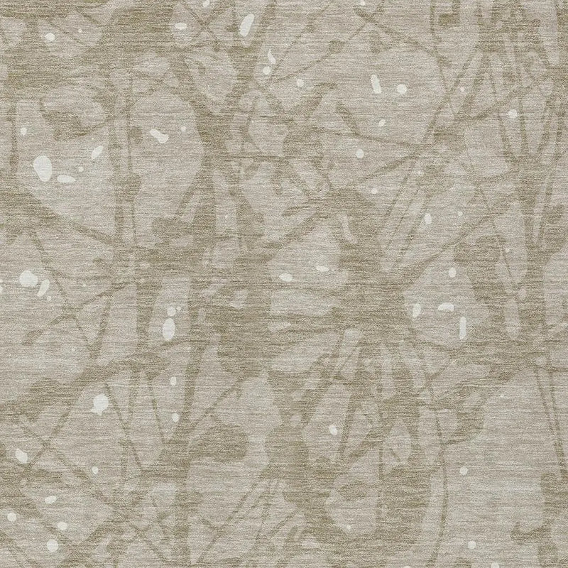 9' X 12' Beige And Taupe Abstract Washable Indoor Outdoor Area Rug Homeroots Outdoor