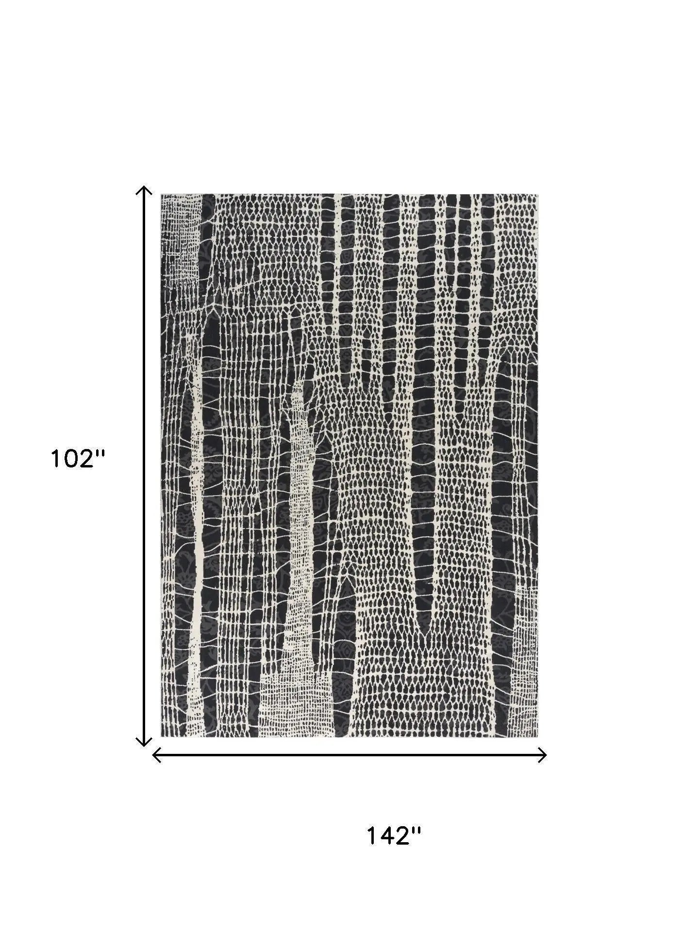 9' X 12' Beige Black Ivory And Gray Abstract Area Rug Homeroots Home Decor