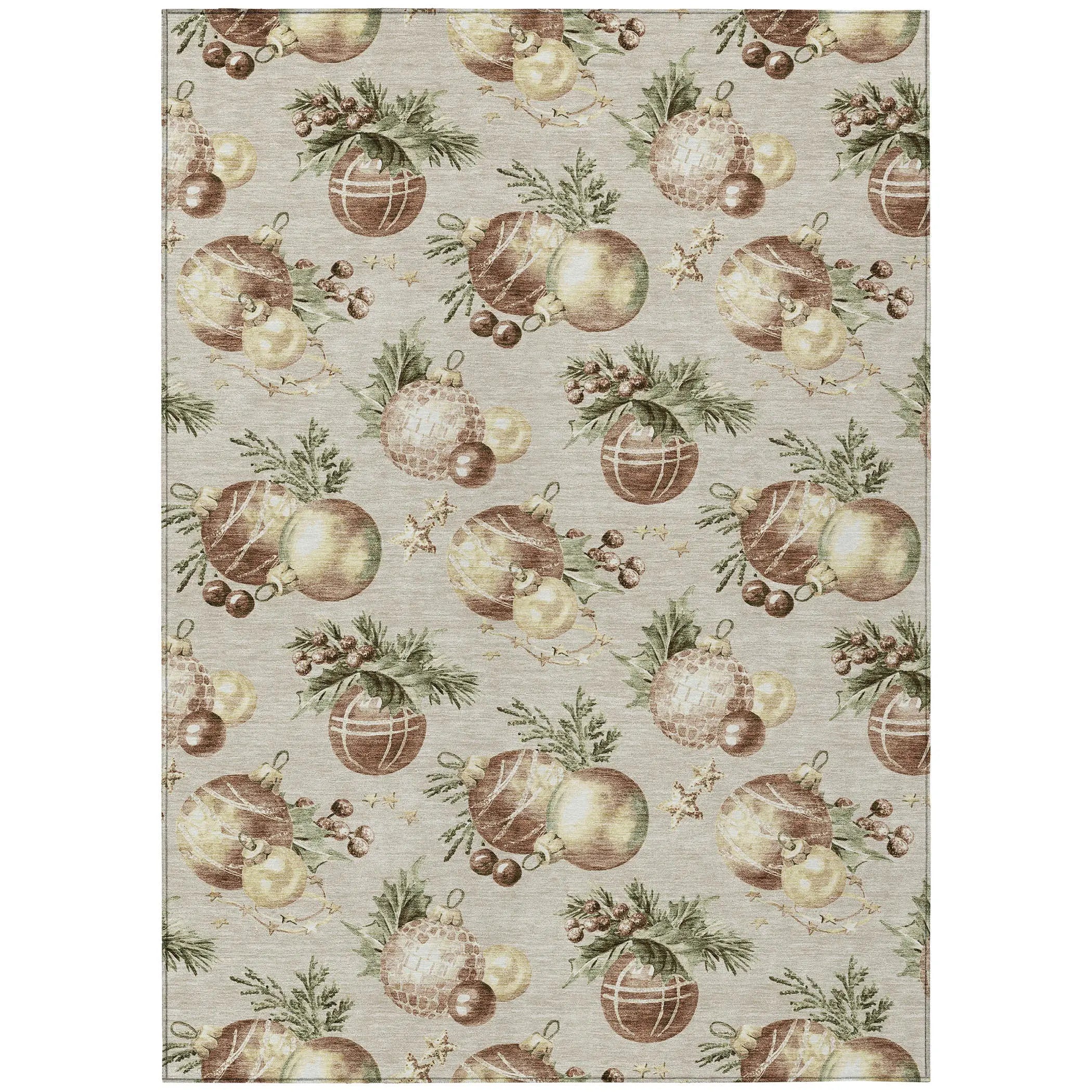 9' X 12' Beige Brown And Ivory Stars Washable Indoor Outdoor Area Rug Homeroots Outdoor