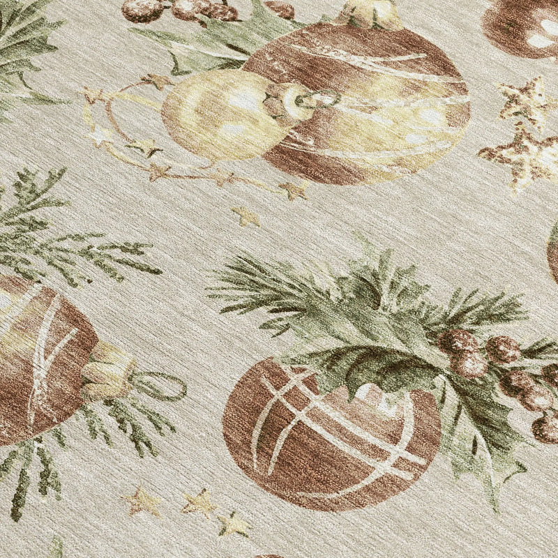 9' X 12' Beige Brown And Ivory Stars Washable Indoor Outdoor Area Rug Homeroots Outdoor