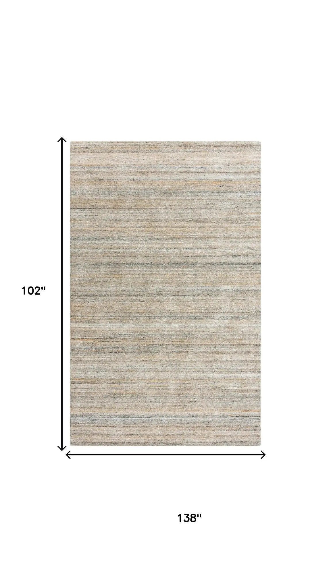 9' X 12' Beige Brown Black Ivory And Light Gray Striped Hand Tufted Area Rug Homeroots Home Decor
