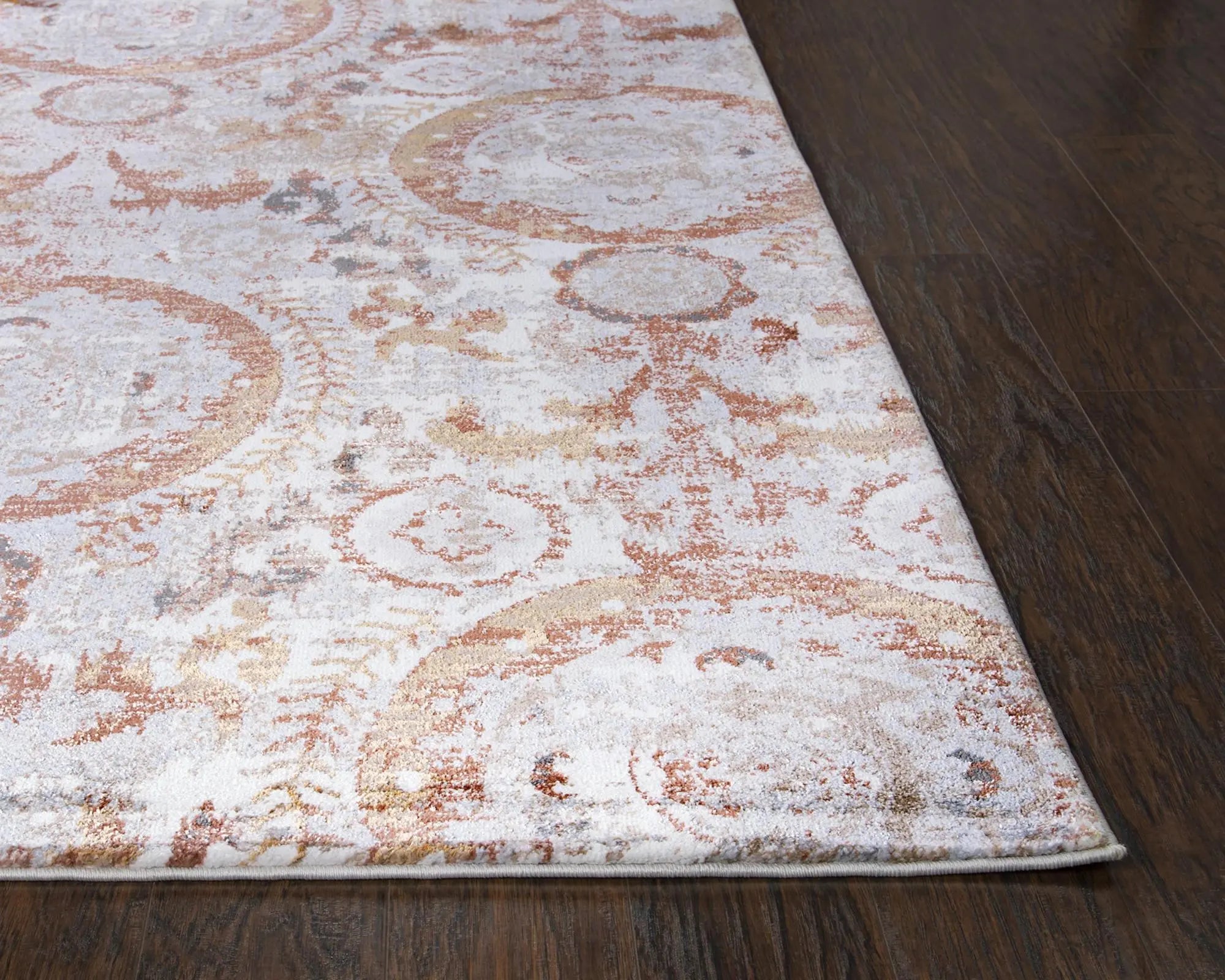 9' X 12' Beige Copper And Gray Geometric Area Rug Homeroots Home Decor