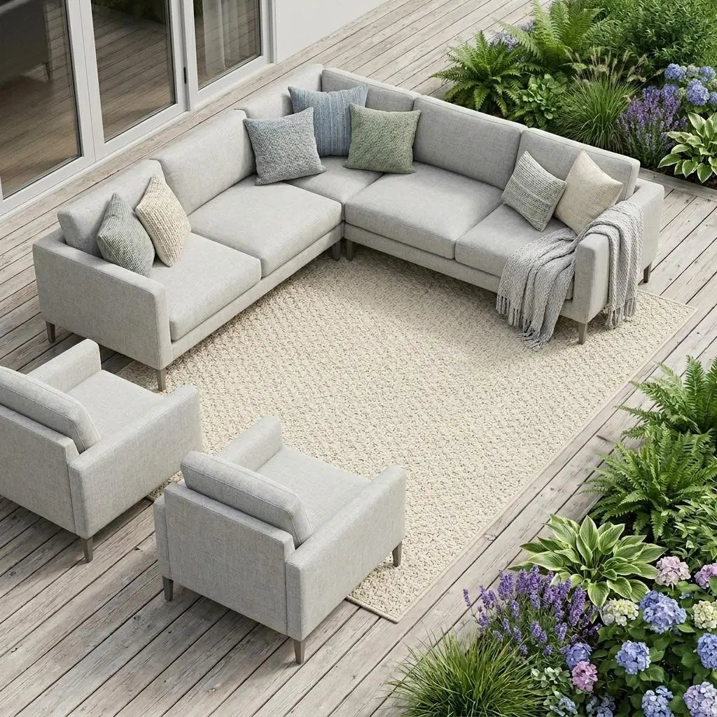 9' X 12' Beige Indoor Outdoor Area Rug Homeroots Outdoor