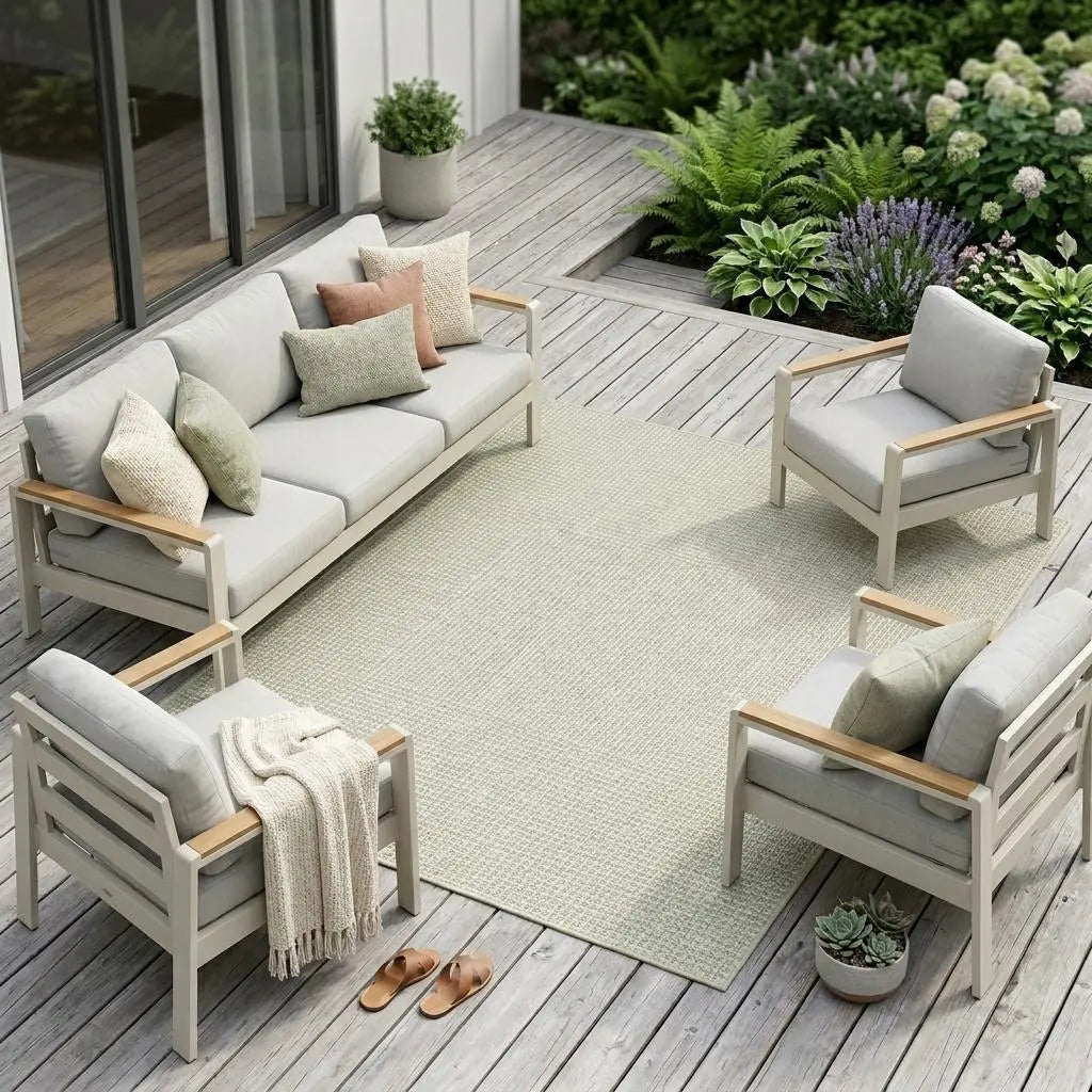 9' X 12' Beige Indoor Outdoor Area Rug Homeroots Outdoor