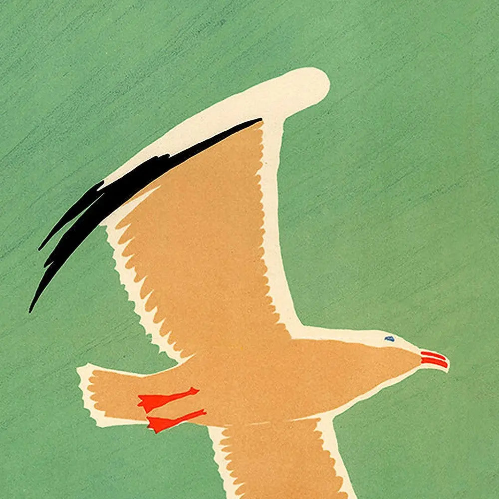 9" X 12" Birds Over Lake Michigan C1929 Vintage Travel Poster Wall Art Homeroots Home Decor