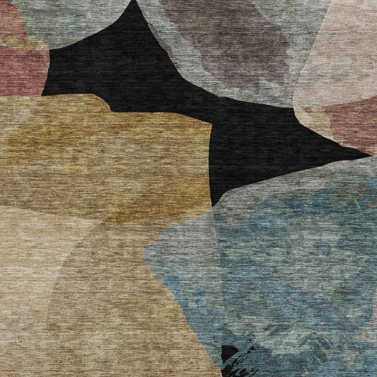 9' X 12' Black And Brown Abstract Washable Indoor Outdoor Area Rug Homeroots Outdoor