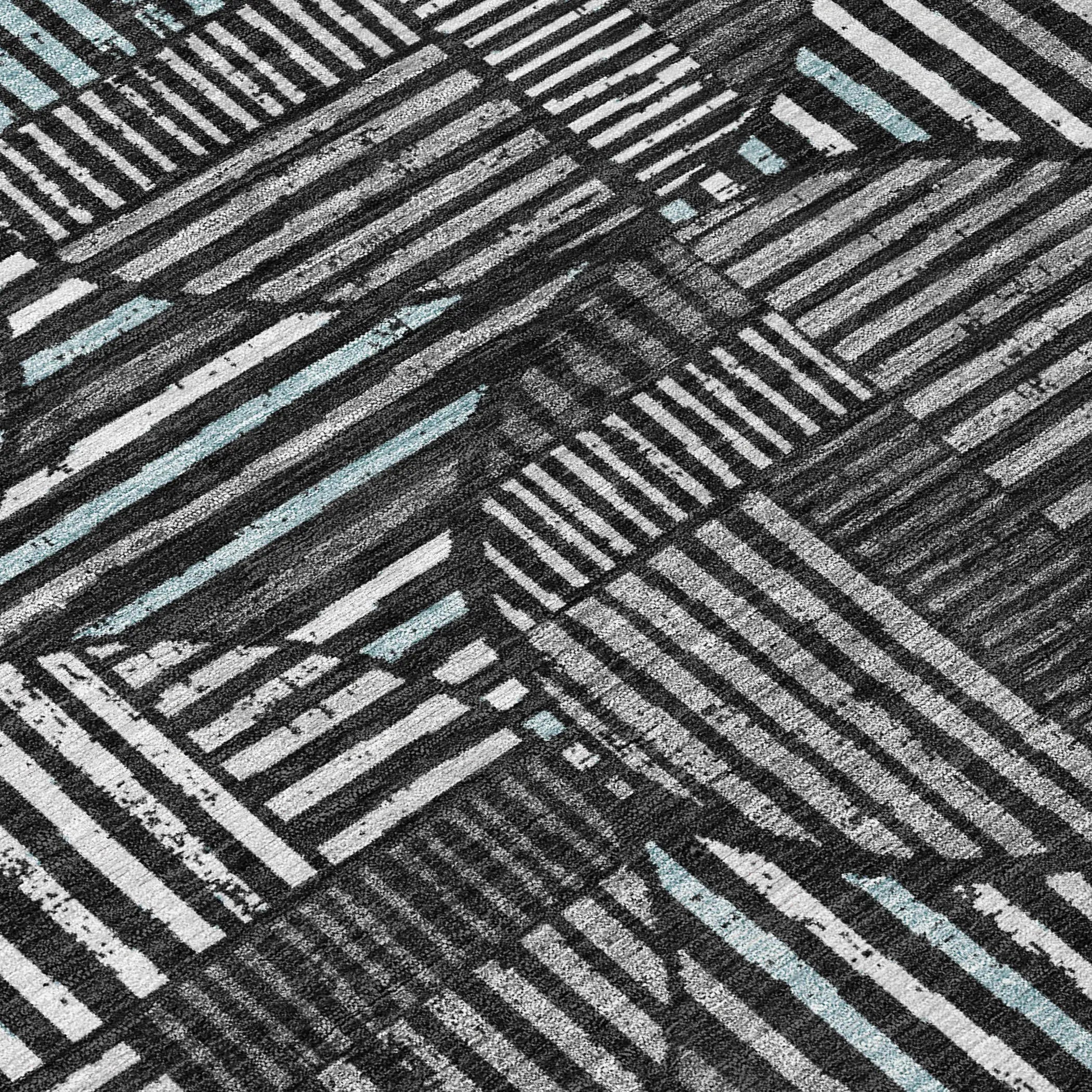 9' X 12' Black And Brown Geometric Washable Indoor Outdoor Area Rug Homeroots Outdoor