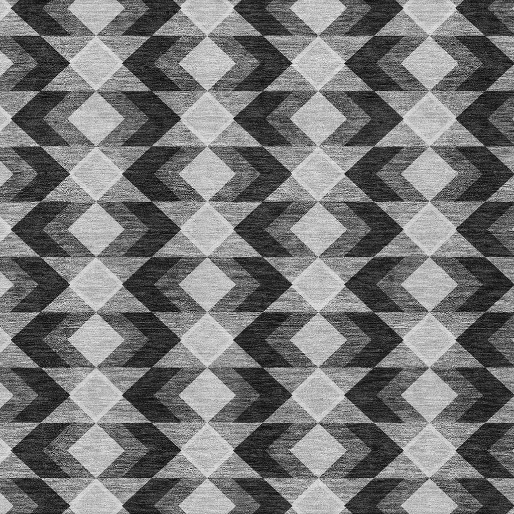 9' X 12' Black And Brown Geometric Washable Indoor Outdoor Area Rug Homeroots Outdoor