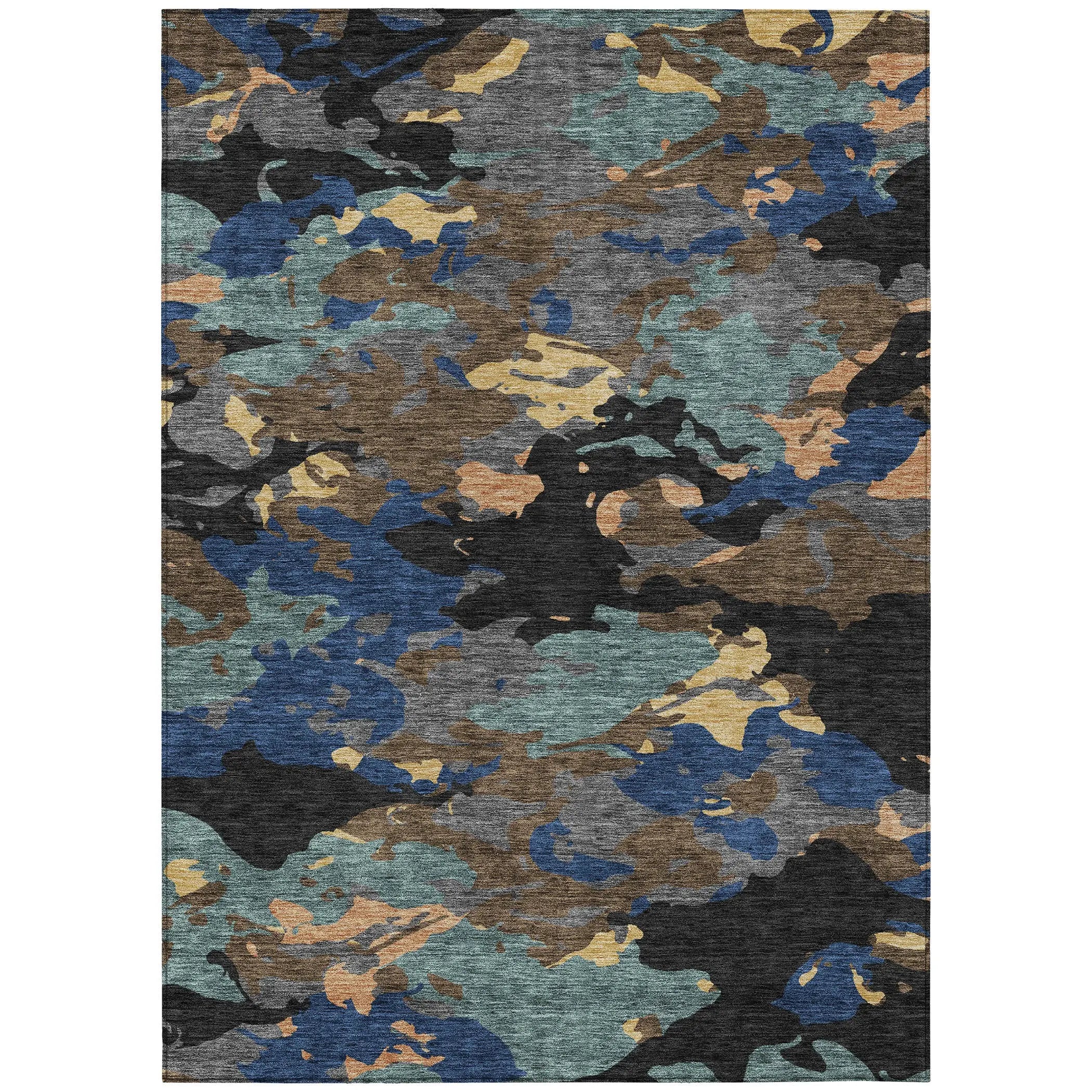 9' X 12' Black And Charcoal Abstract Washable Indoor Outdoor Area Rug Homeroots Outdoor