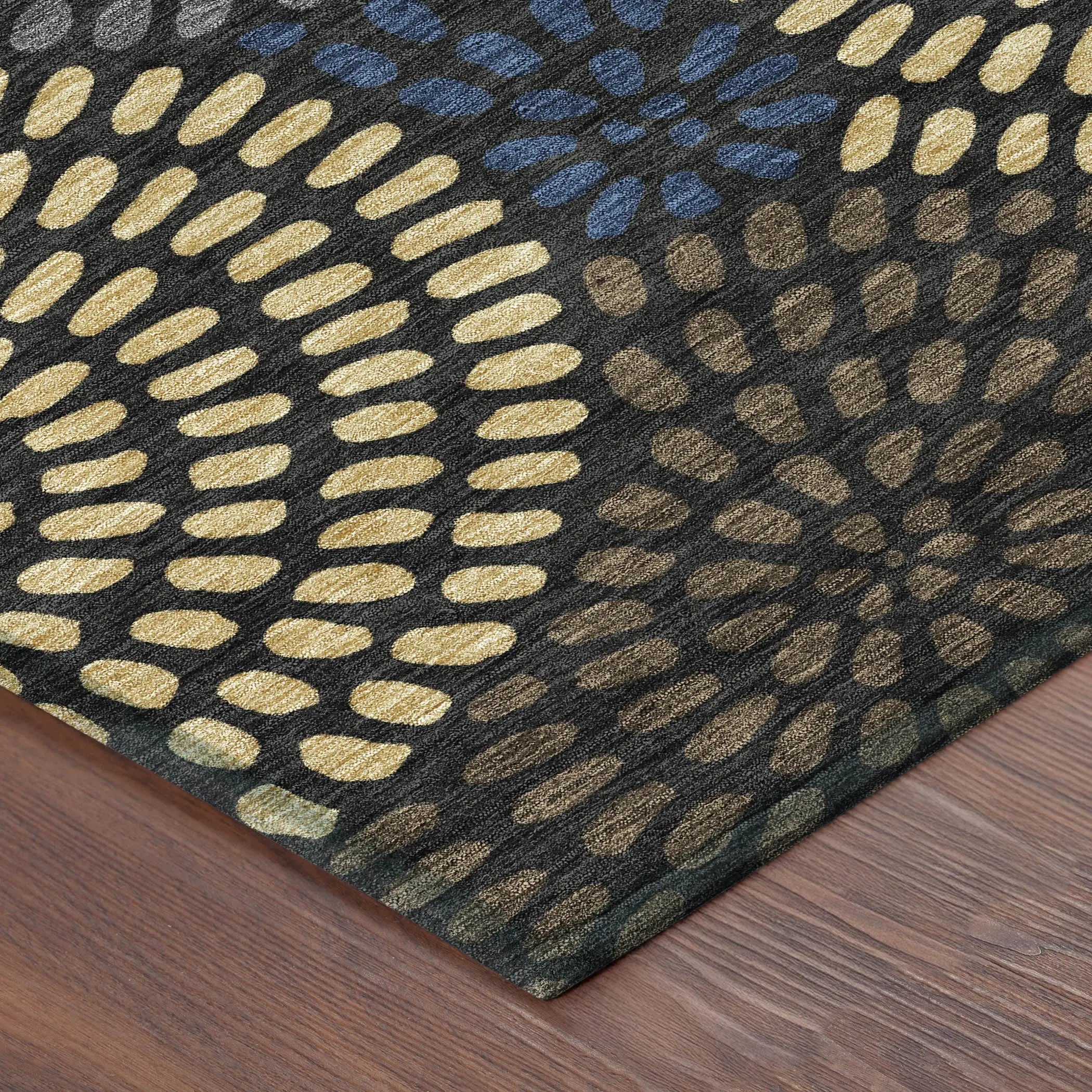9' X 12' Black And Charcoal Geometric Washable Indoor Outdoor Area Rug Homeroots Outdoor