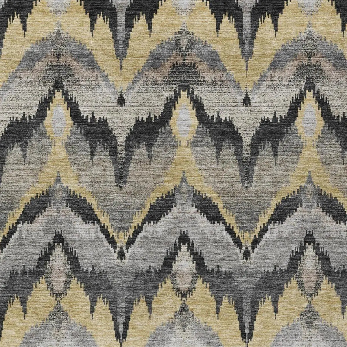 9' X 12' Black And Graphite Abstract Washable Indoor Outdoor Area Rug Homeroots Outdoor