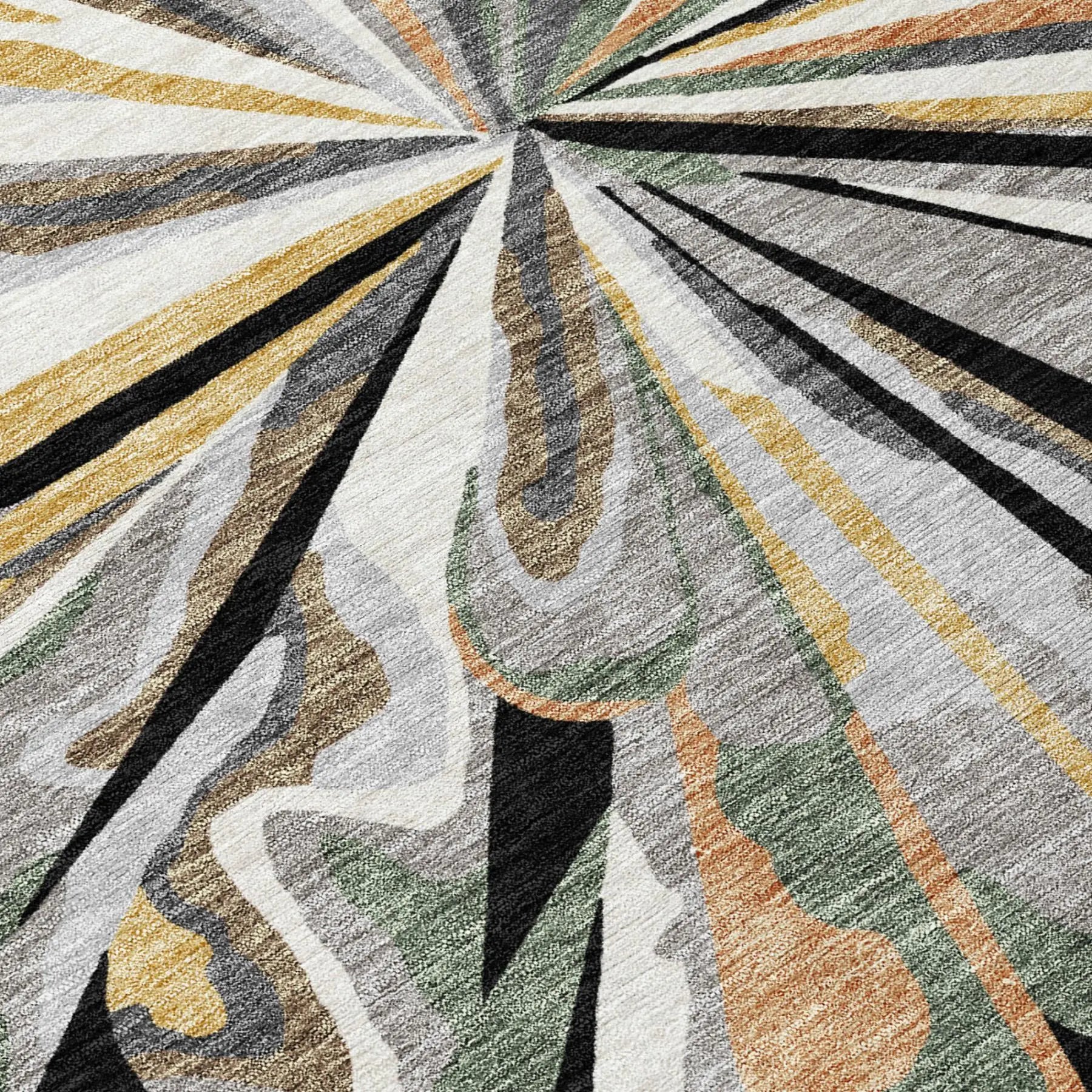 9' X 12' Black And Graphite Abstract Washable Indoor Outdoor Area Rug Homeroots Outdoor